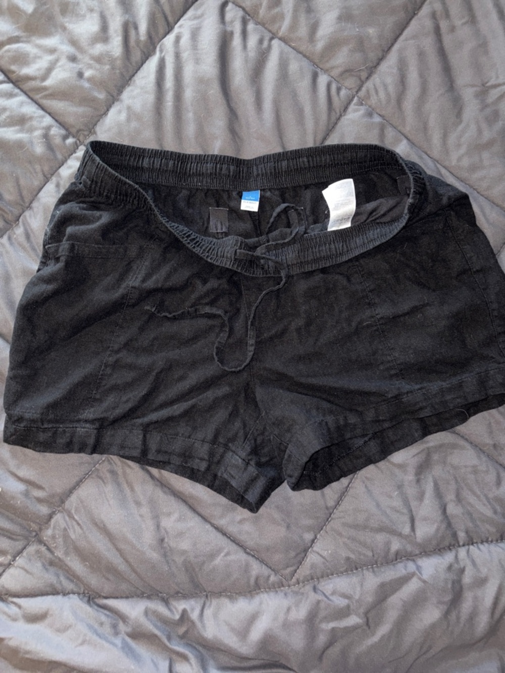 Old Navy Black High-Waist Drawstring Lounge Shorts